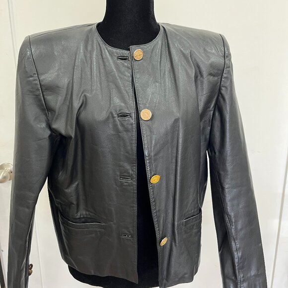 Black Leather Jacket Lord and Taylor - Picture 1 of 2